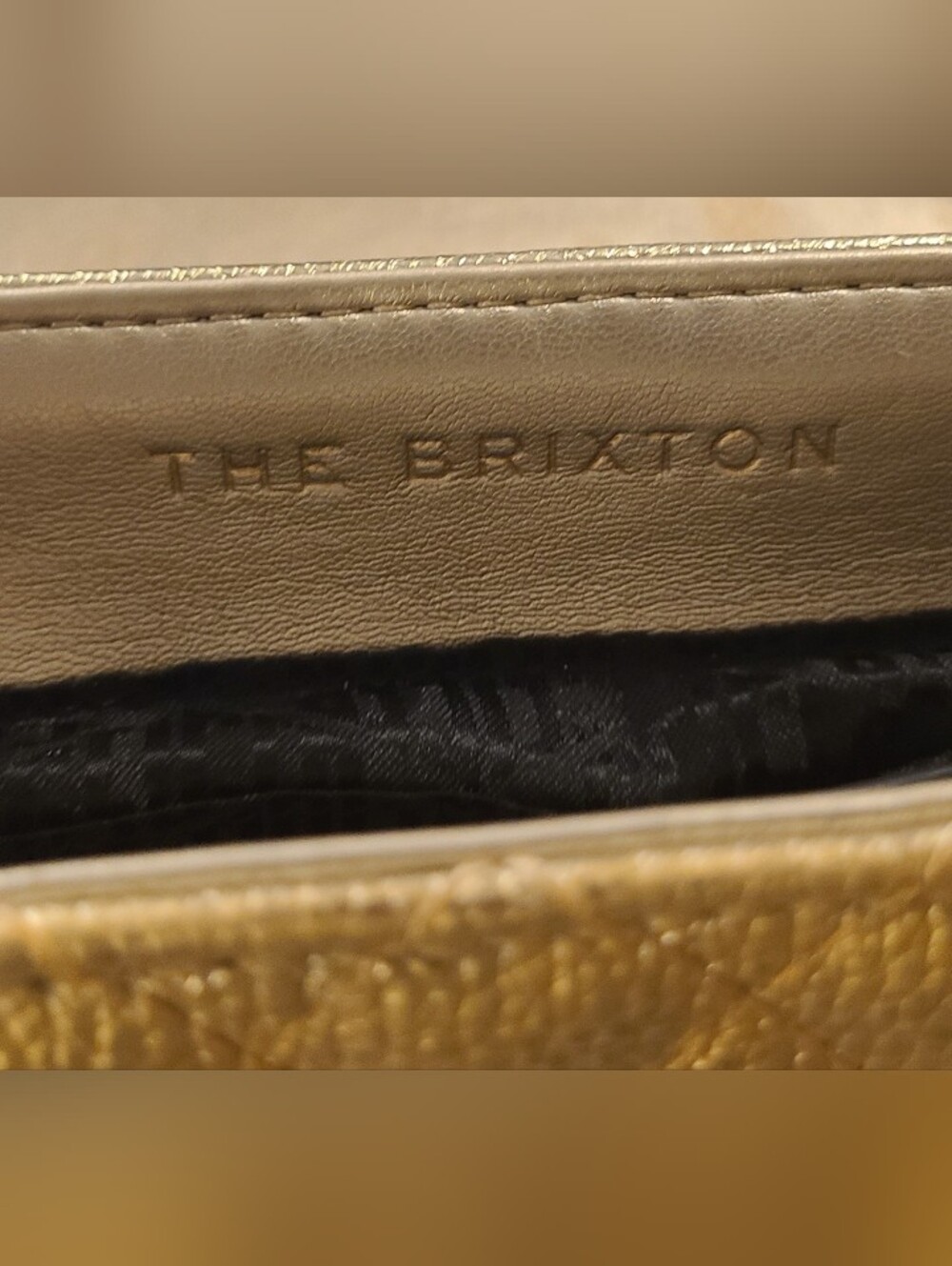 Authentic Kurt Geiger "the Brixton" Metallic Gold Quilted Leather Shoulder Bag - Picture 5 of 13